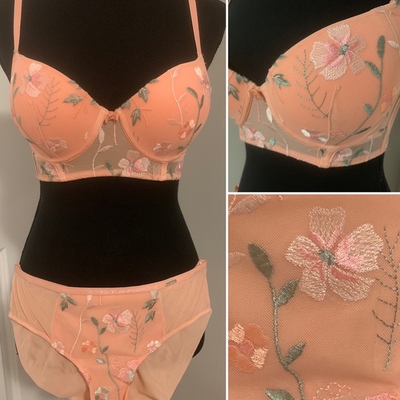 Peach Coloured Push-Up BRA & PANTY SET - Picture 4 of 10